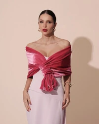 Estola Veludo Pink