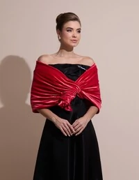Estola Veludo Vermelho