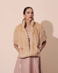 Estola Fake Fur Bege New