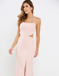 Vestido Longo Alfaiataria Clara Rosa Claro