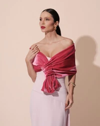 Estola Veludo Pink