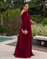 Vestido Longo Leticia Marsala
