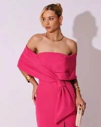 Vestido de Festa Midi Alfaitaria Pink