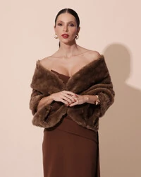 Estola Mocha Mousse Fake Fur