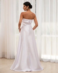 Vestido Longo de Festa Zibeline Tomara que Caia Branco