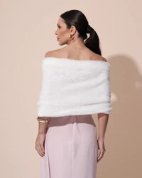 Estola de Pele Branco