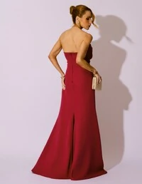 Vestido de Festa Longo Tomara que Caia Alfaiataria Cereja