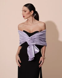 Estola Veludo Lilás