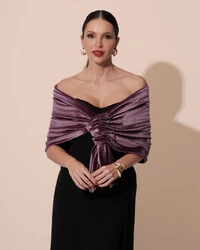 Estola Veludo Roxo