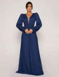 Vestido Longo Bianca Azul Marinho