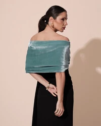 Estola Veludo Verde Menta