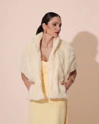 Estola Fake Fur Amarelo Manteiga