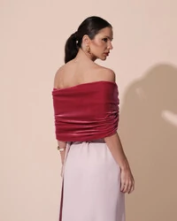 Estola Veludo Pink Escuro