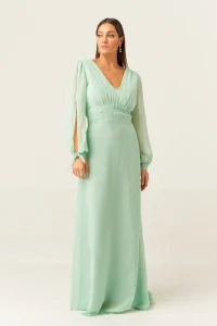 Vestido Longo Fluído Joana Menta