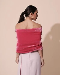 Estola Veludo Pink