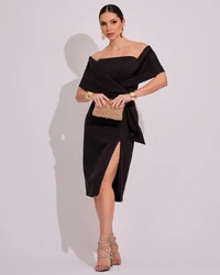 Vestido de Festa Midi Alfaitaria Preto
