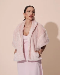 Estola Fake Fur Rose