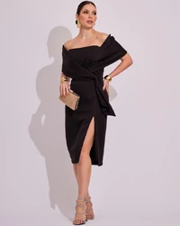 Vestido de Festa Midi Alfaitaria Preto