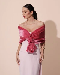 Estola Veludo Pink