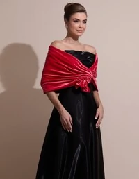 Estola Veludo Vermelho