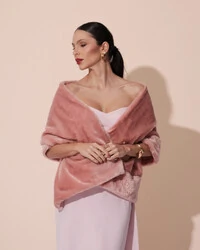 Estola de Pele Rose