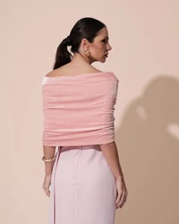 Estola Veludo Rosa