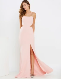 Vestido Longo Alfaiataria Clara Rosa Claro