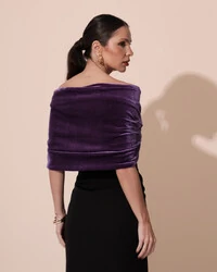 Estola Veludo Violeta