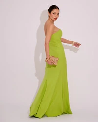 Vestido de Festa Longo Tomara que Caia Alfaiataria Verde Lima