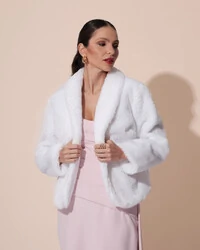 Casaco Fake Fur Branco
