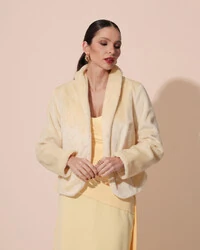 Casaco Fake Fur Palha