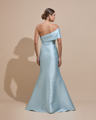 FotoVestido de Festa Zibeline com Faixa Ombro a Ombro Tiffany