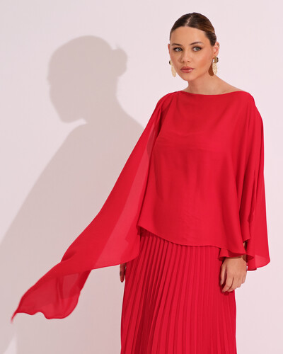 Foto Capa Mil Formas Crepe Vermelho