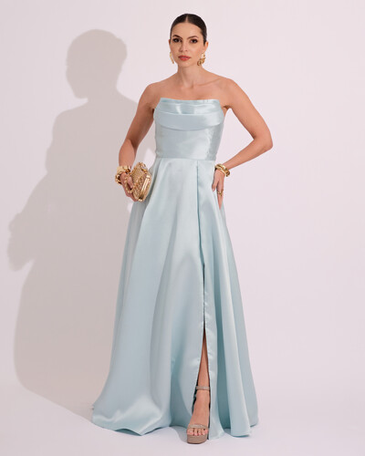 Foto Vestido de Festa Longo Tomara que Caia Trançado Costa em Zibeline Tiffany