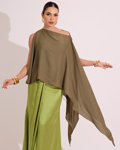 Foto Capa Mil Formas Crepe Verde Oliva