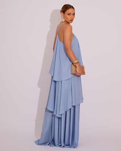 FotoVestido Longo Babado em Camadas Serenity