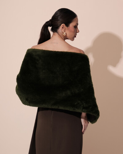 FotoEstola Verde Oliva New Fake Fur
