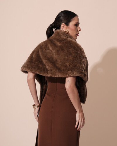 FotoEstola Fake Fur Mocha Mousse