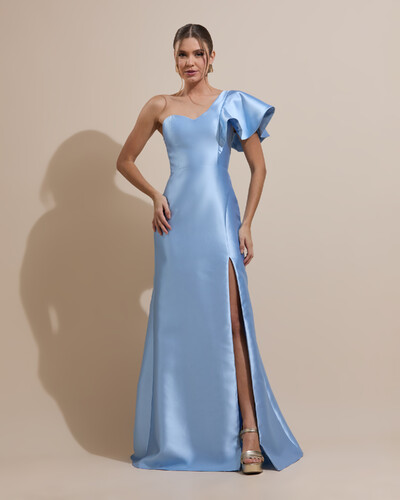 Foto Vestido de Festa Longo um Ombro Tomara que Caia Zibeline Serenity New