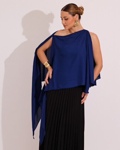 Foto Capa Mil Formas Crepe Azul Marinho
