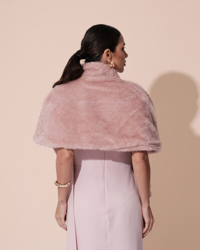 FotoEstola Fake Fur Rose Queimado