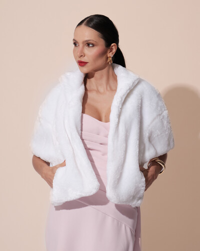 Foto Estola Fake Fur Branco