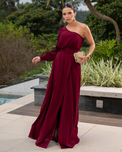 Foto Vestido Longo Leticia Marsala