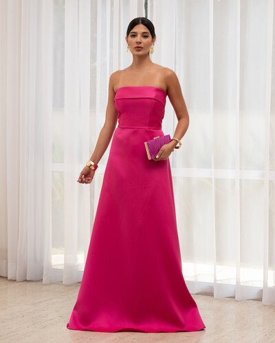 Foto Vestido Longo de Festa Zibeline Tomara que Caia Pink