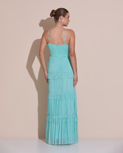 Foto Vestido de Festa Longo Tule com Saia Babado Tiffany