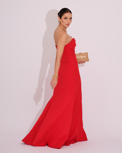 FotoVestido de Festa Longo Tomara que Caia Alfaiataria Vermelho