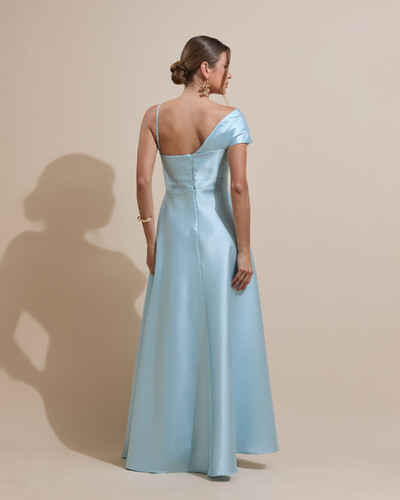 Foto Vestido de Festa longo Faixa Ombro e Fenda Zibeline Tiffany