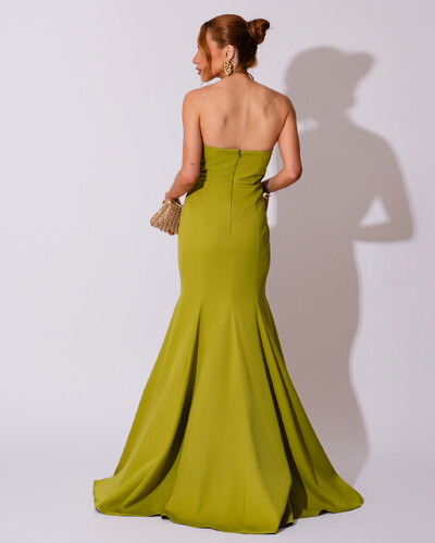 FotoVestido de Festa Longo Alfaiataria Tomara que Caia Saia Sereia Verde Pistache