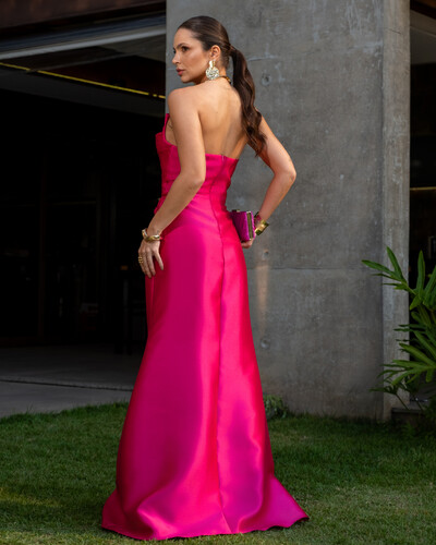FotoVestido de Festa Longo Tomara que Caia Zibeline Pink