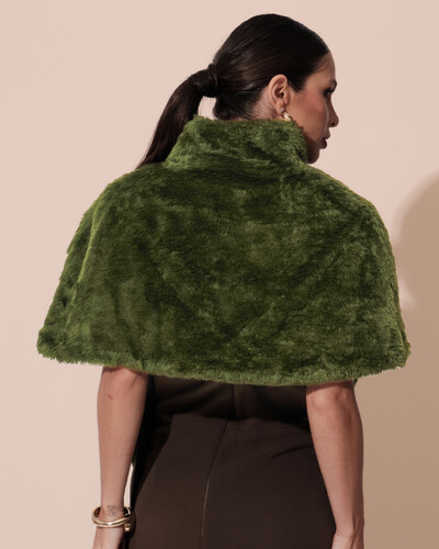 FotoEstola Fake Fur Verde Musgo